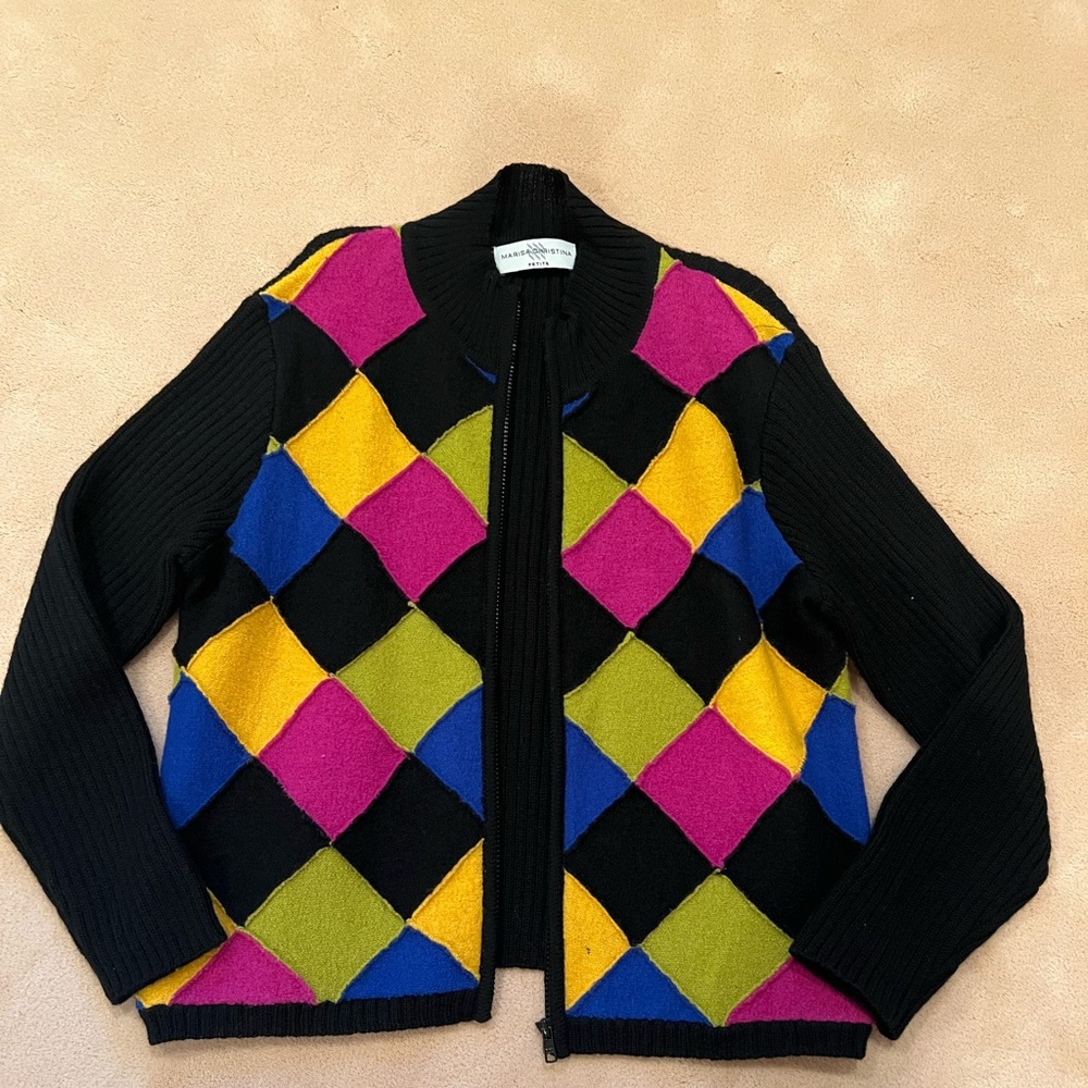 Marisa Christina Black Wool Sweater